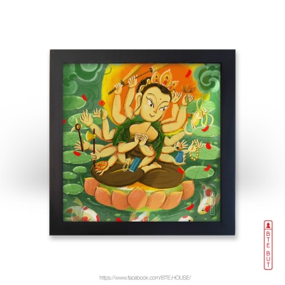 Tranh giấy Art - Phật Mẫu Chuẩn Đề Bồ Tát